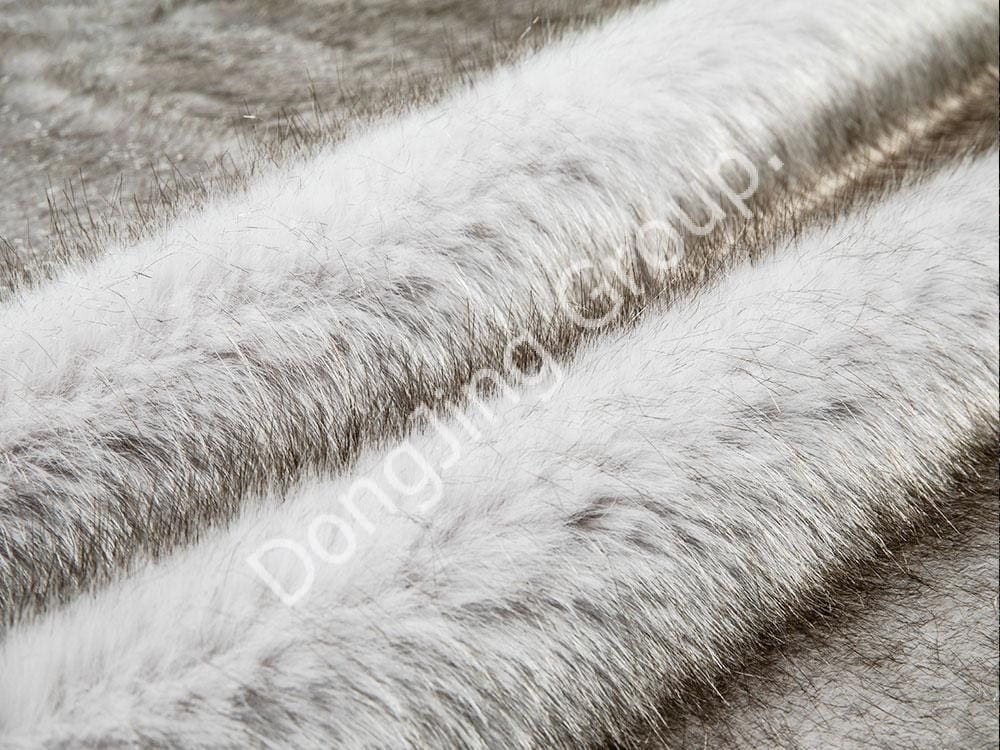 9HG0091-Off-white färgad kafferävpäls faux fur fabric