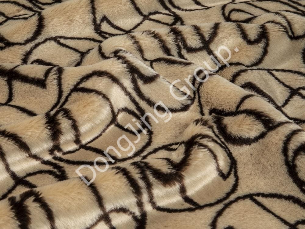 9HW0504-Tvåfärgat jacquard kaninhår faux fur fabric