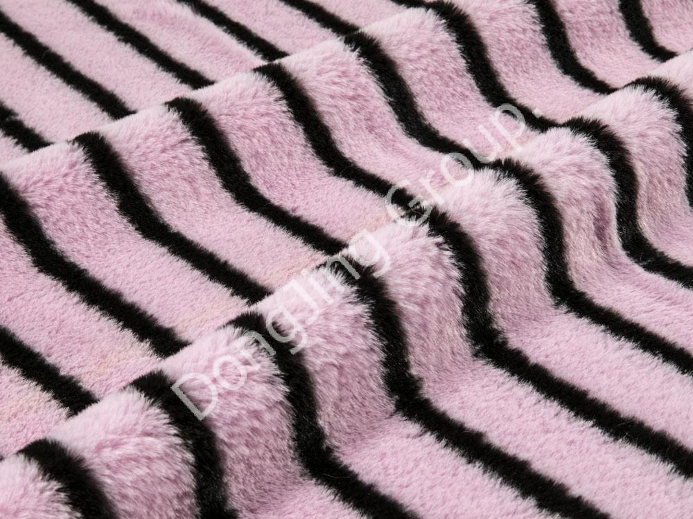 9KT0172-Rotary Print kaninhår faux fur fabric