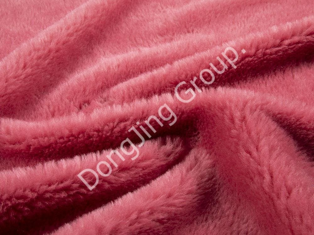 9P2629-Rose red lamm hår faux fur fabric