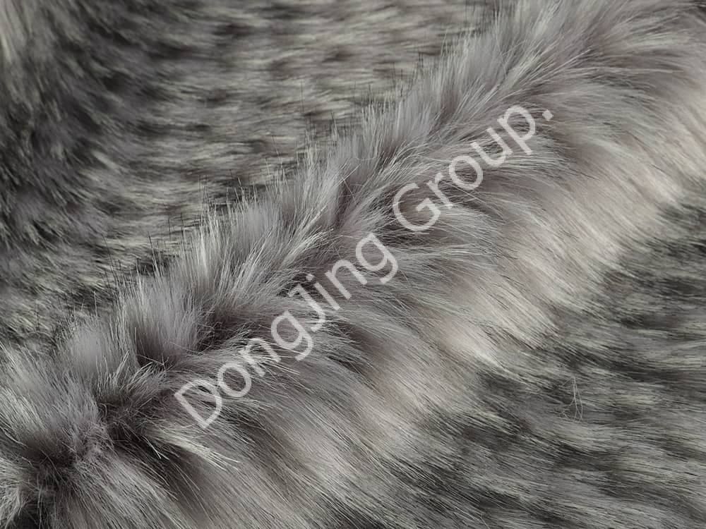 9W0685-Grå ananas tvättbjörnshår faux fur fabric