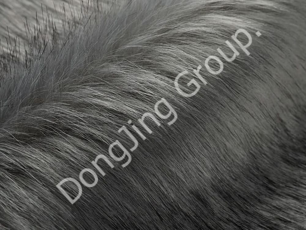 DP0621-Grå färgad spets faux fur fabric