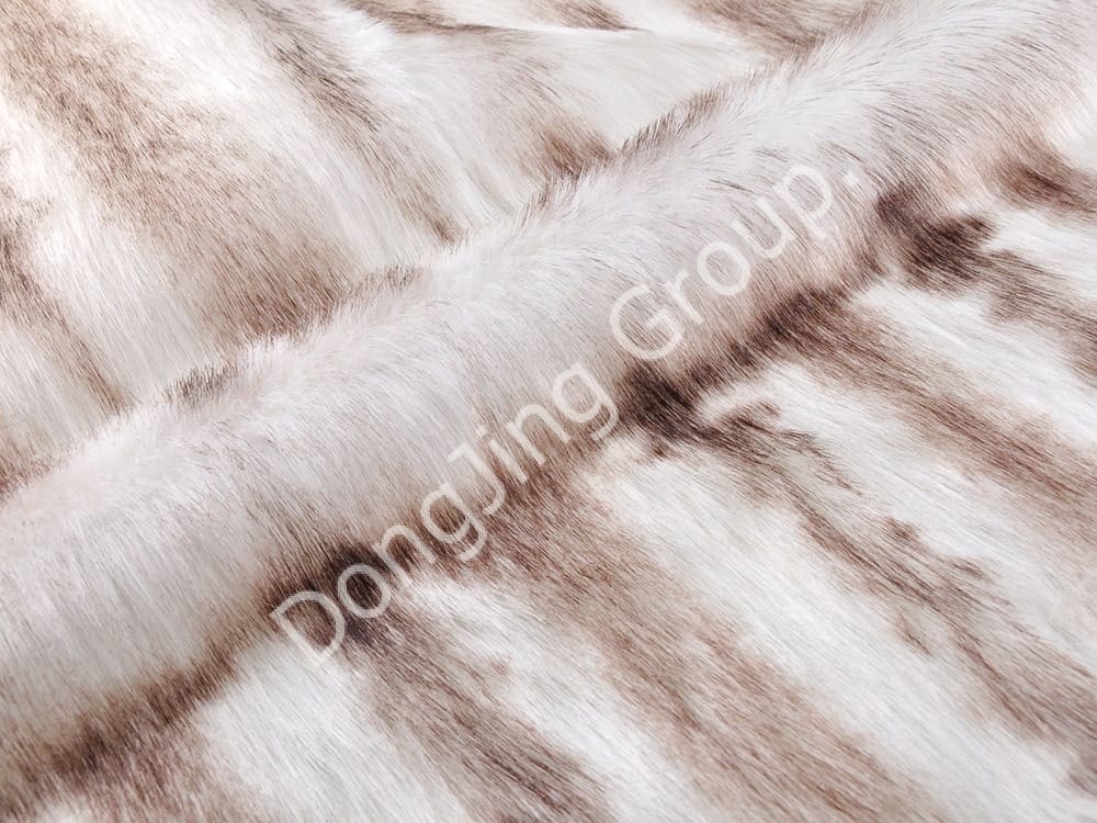 DP0626-vit färgad spets faux fur fabric