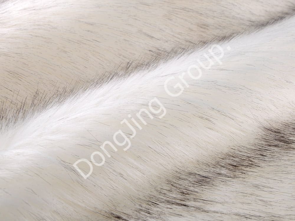 DP0630-Vitfärgad spets faux fur fabric