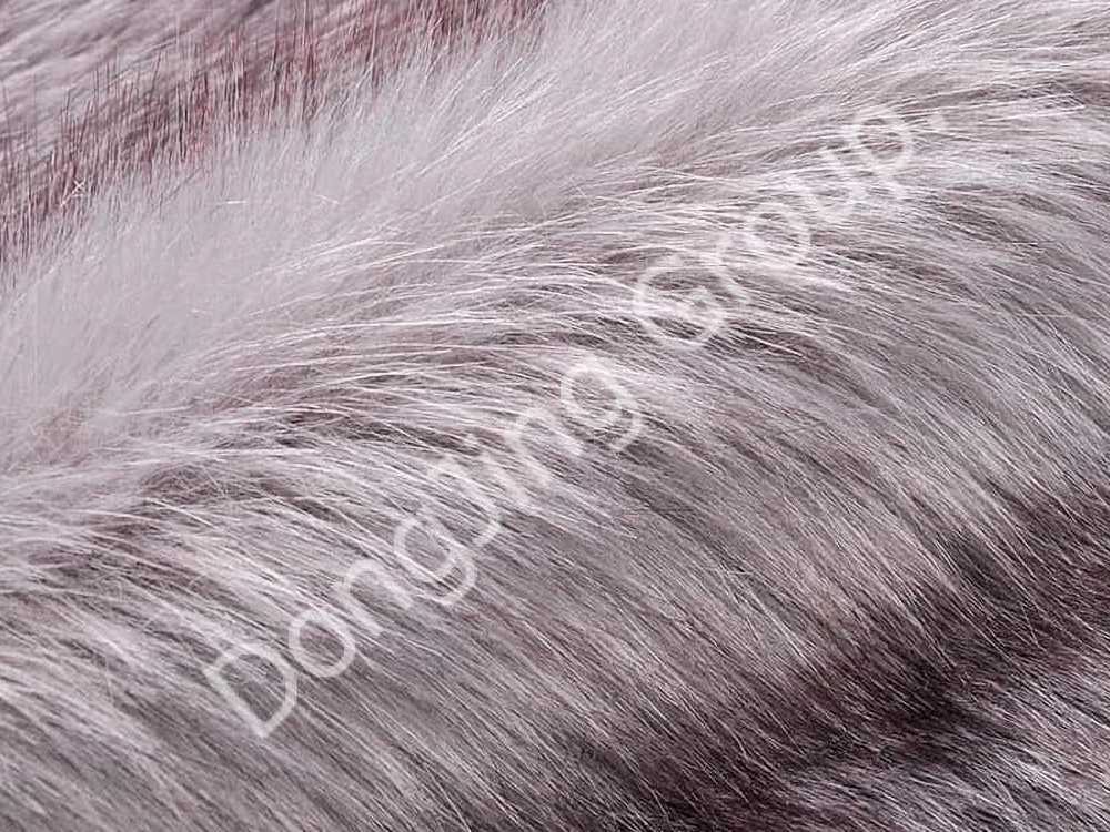 DP0699-Mediumgrå färgad spets faux fur fabric