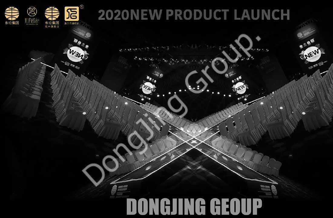 Dongjing Group 2020 VIP-kund Höst/vinter Tyg Ny produkt Release Konferens – öppningsmodellen catwalk förvärmning