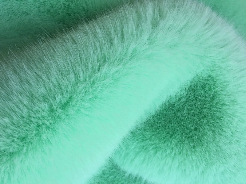 XD0003-Kardemumma Grön Guld Fox faux fur fabric