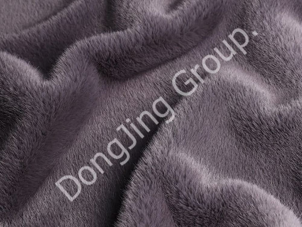 XKD0087-Maroon Grey South American Mink faux fur fabric