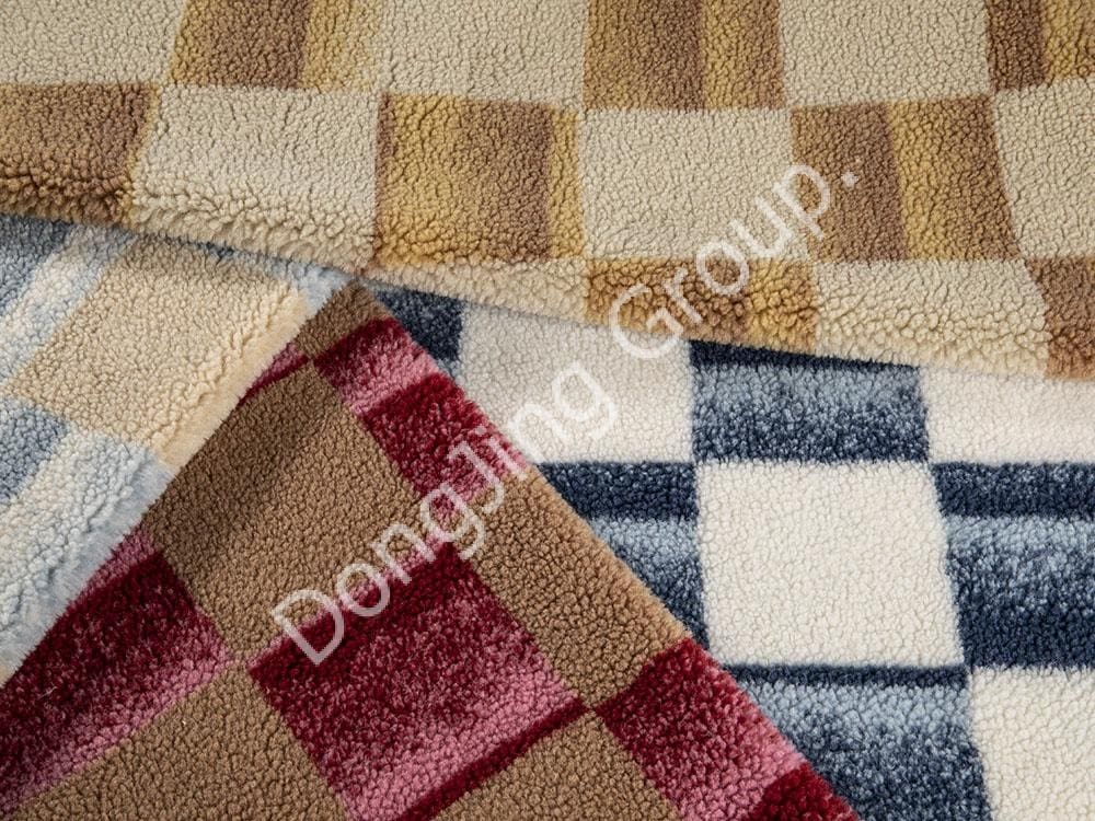 Z9KW0030-Tricolor jacquard panax notoginseng ull faux fur fabric